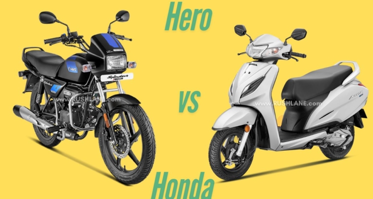 Hero and Honda sales comparison in 2024