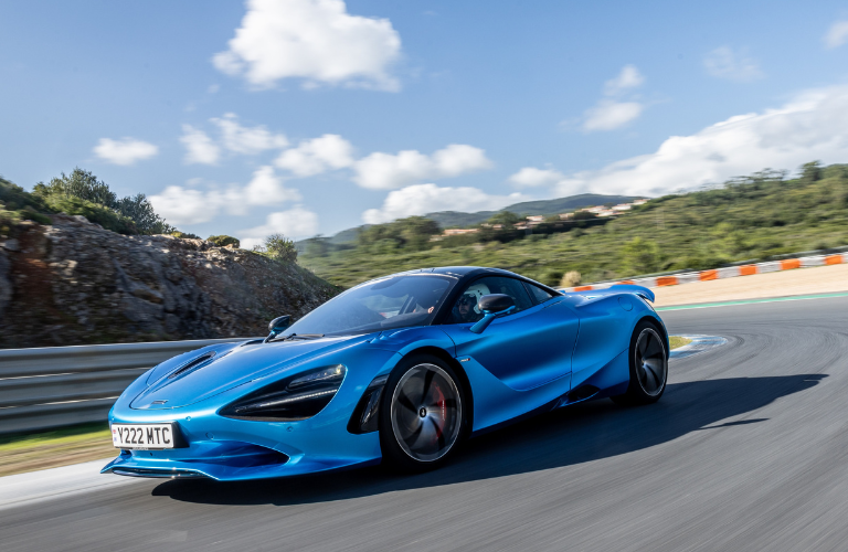 On the road, the panoramic view of McLaren 750 